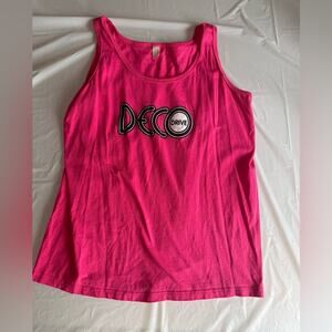 Vintage Deco Drive (WSVN 7 Miami) Pink Tank Top L